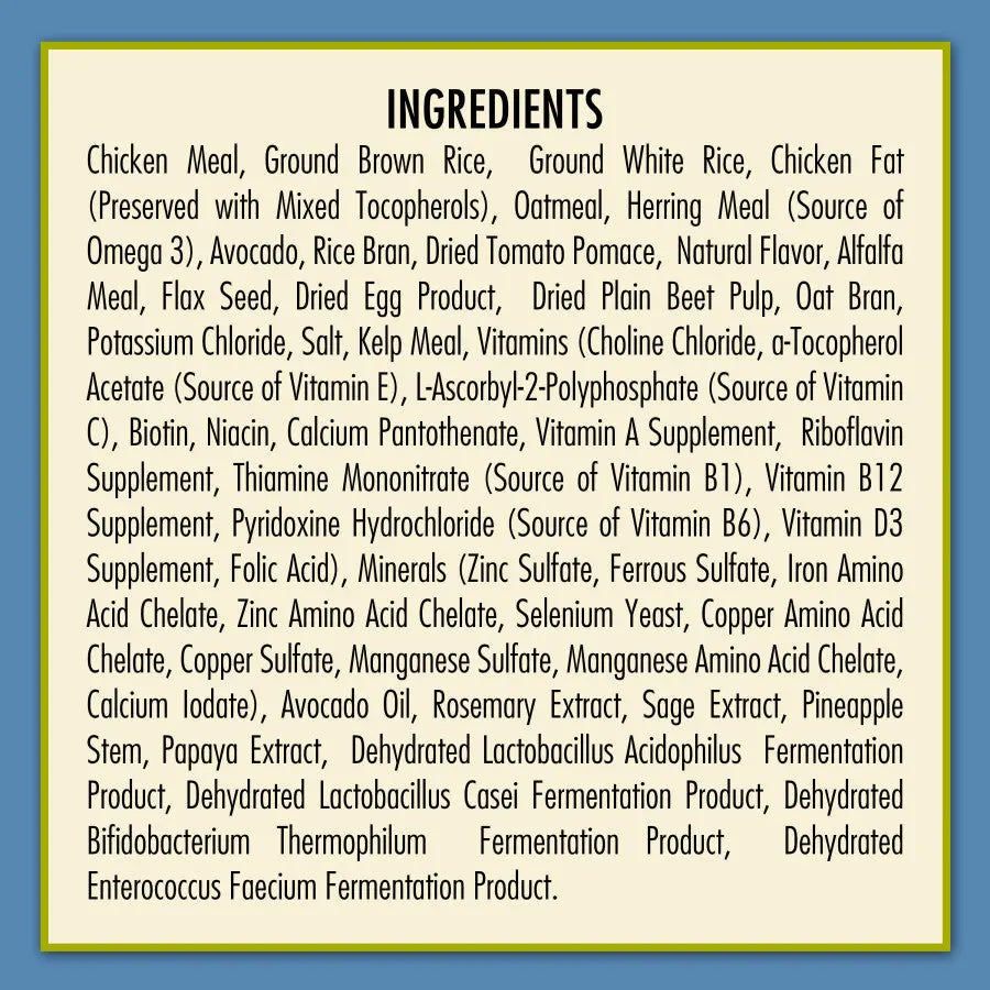 AvoDerm Natural Premium Chicken Meal and Brown Rice Dry Puppy Food