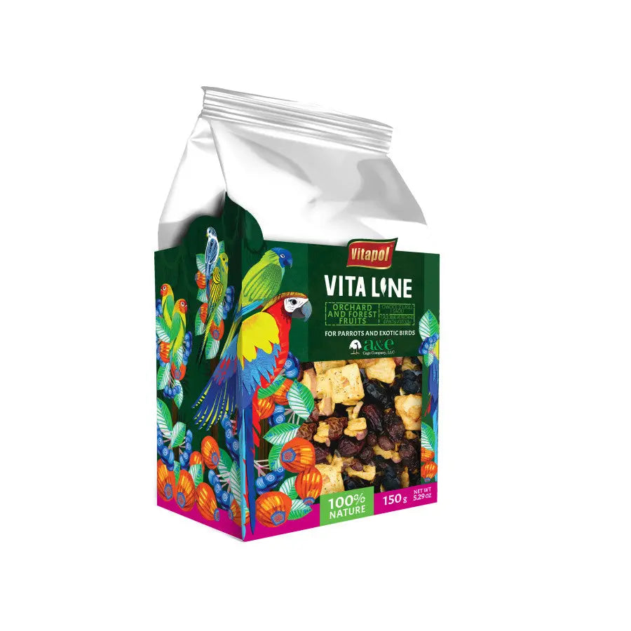 Vitapol Vita Line Premium Supplementary Mixture of Forest & Orchard Fruits for Parrots and Exotic Birds, 40 g