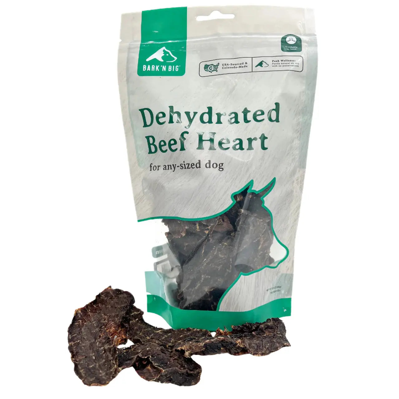BarkNBig All - Natural Dehydrated U.S. Beef Heart Gourmet Dog Treats