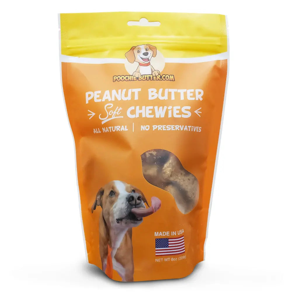 Poochie Butter Peanut - Flavored Soft Chewy Treats for Pets, 8oz