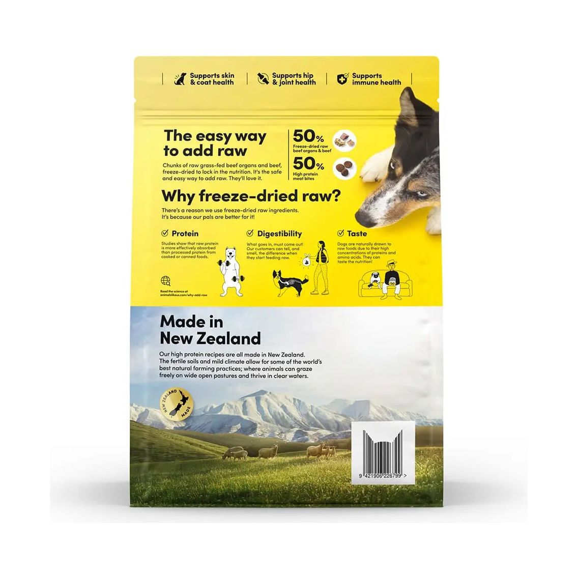 Animals Like Us 4 lb Freeze - Dried RawMix50 Grass - Fed Beef Dog Food