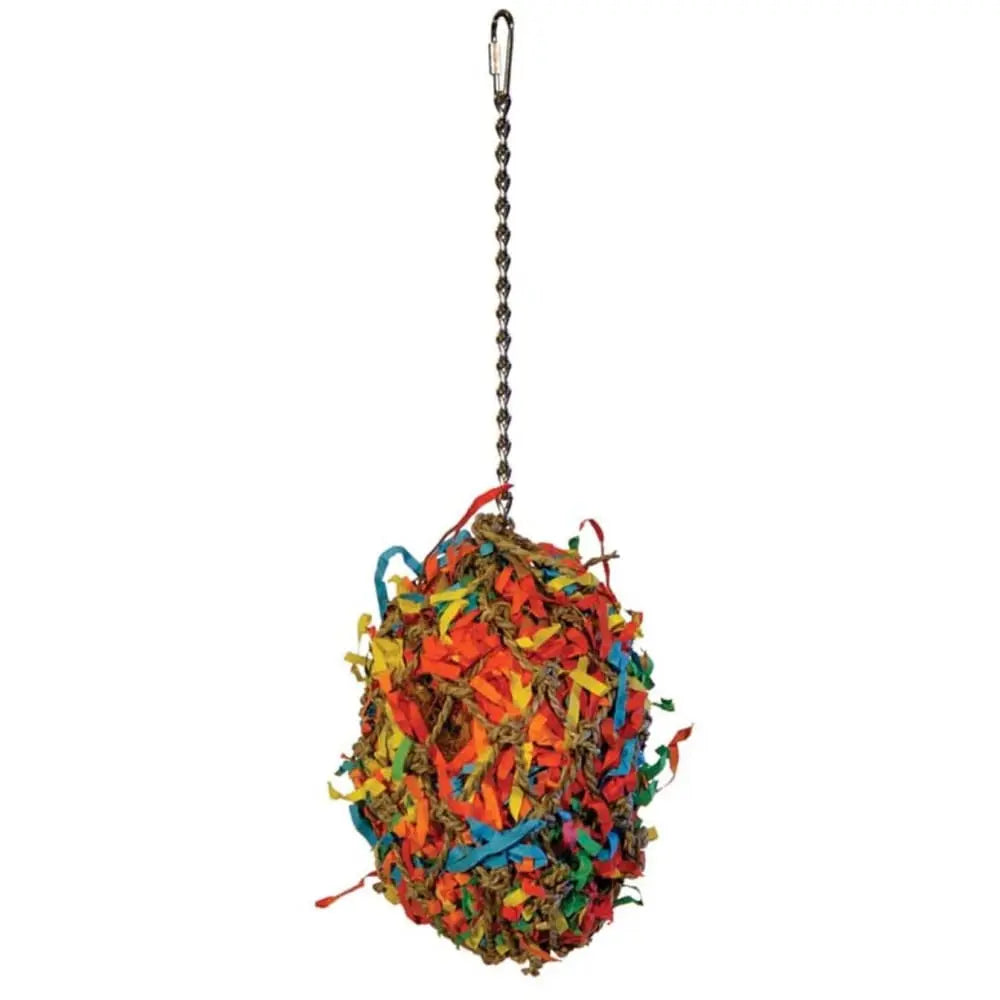 Calypso Creations Colorful Multi - Colored Fiesta Ball Bird Toy for Small to Medium Birds, Measuring 5 Inches by 11 Inches