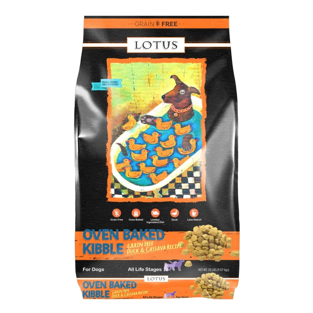 Lotus Grain-Free Oven-Baked Duck & Cassava Dry Dog Food Bites