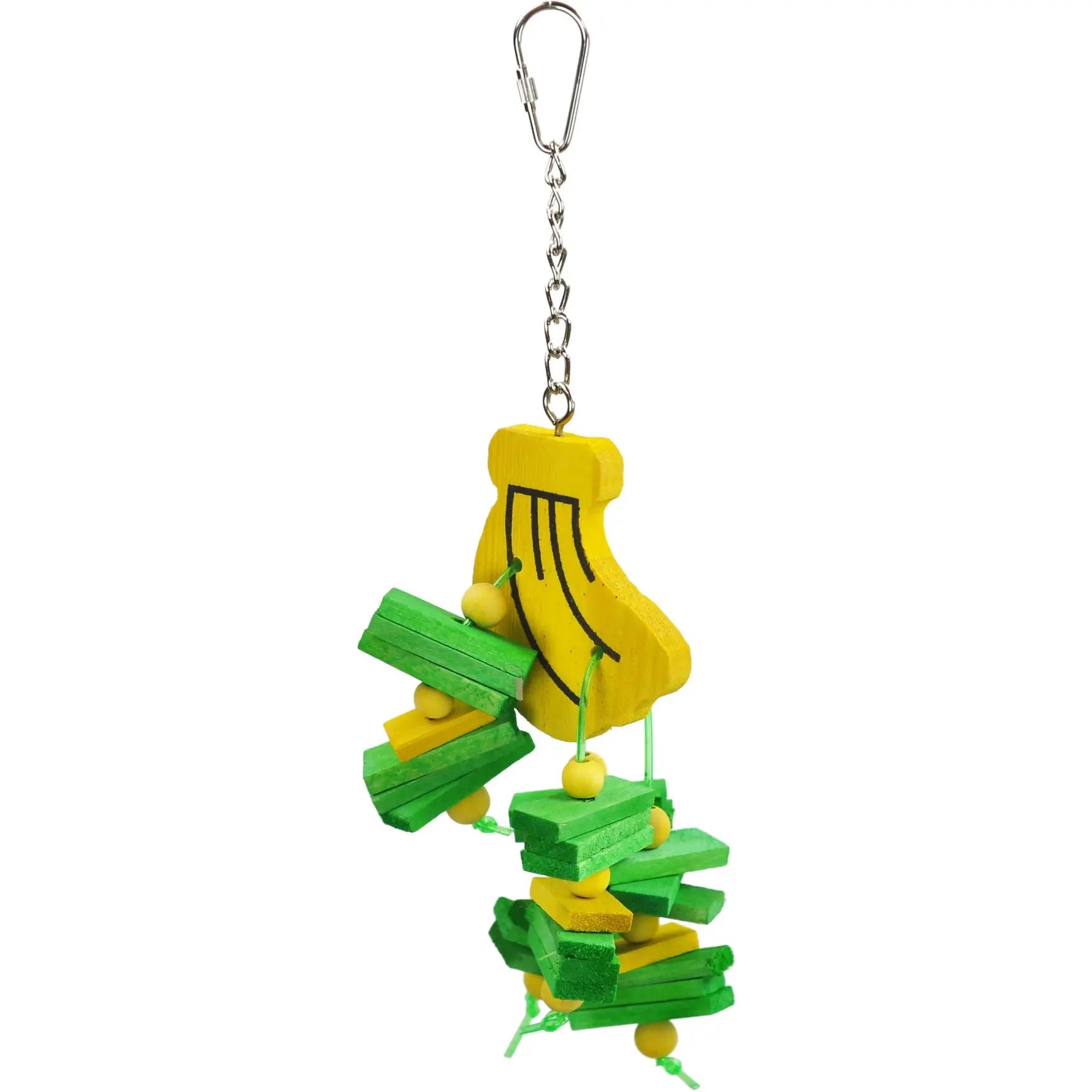 A & E Branded Banana-Styled Bird Chewing and Foraging Toy for Cages