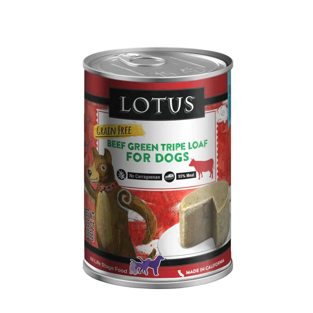 California-Made Lotus Loaf Grain-Free Canned Dog Food with Beef Tripe Recipe