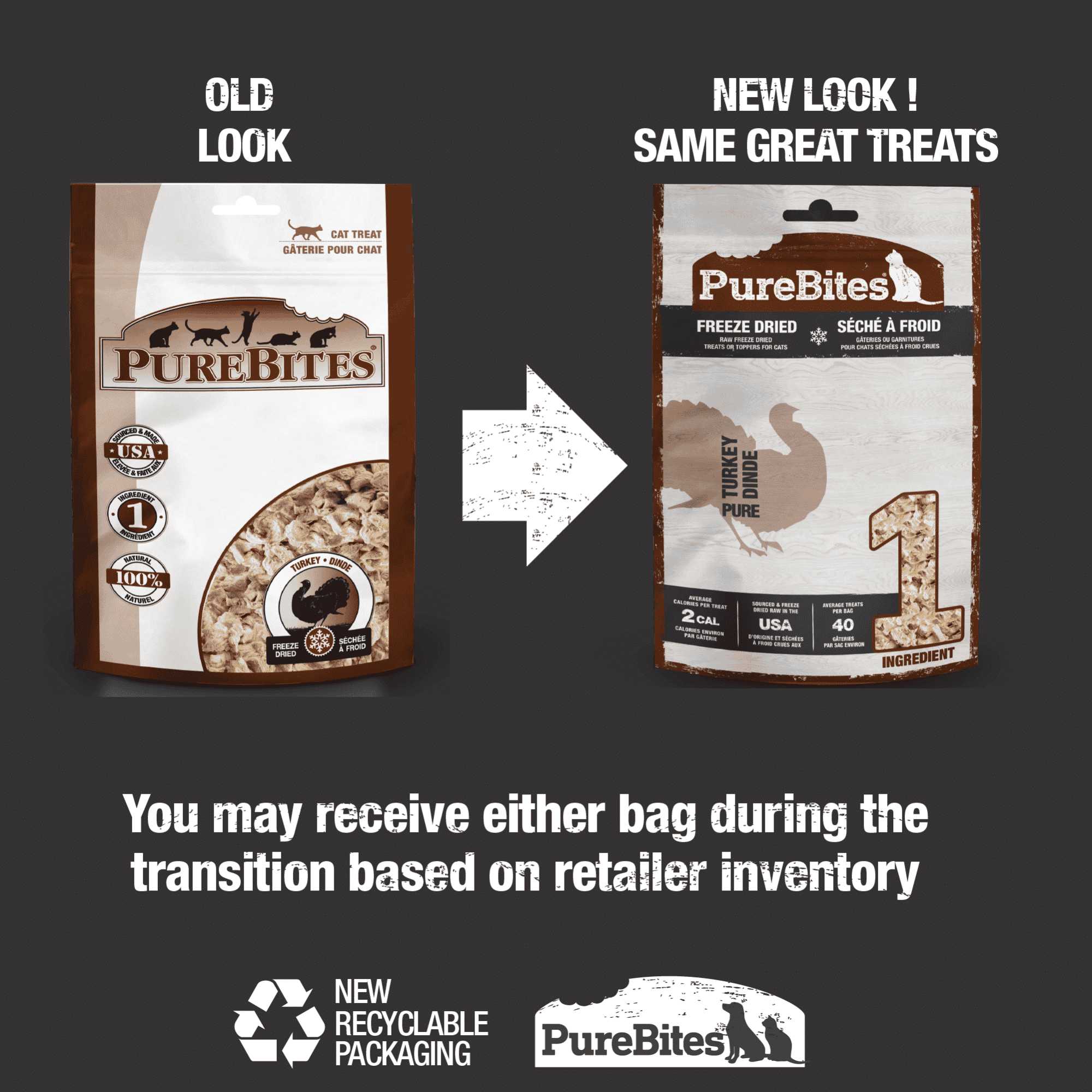 Premium PureBites Freeze - Dried Cat Treats Made from 100% Pure Turkey Breast, 0.92 oz