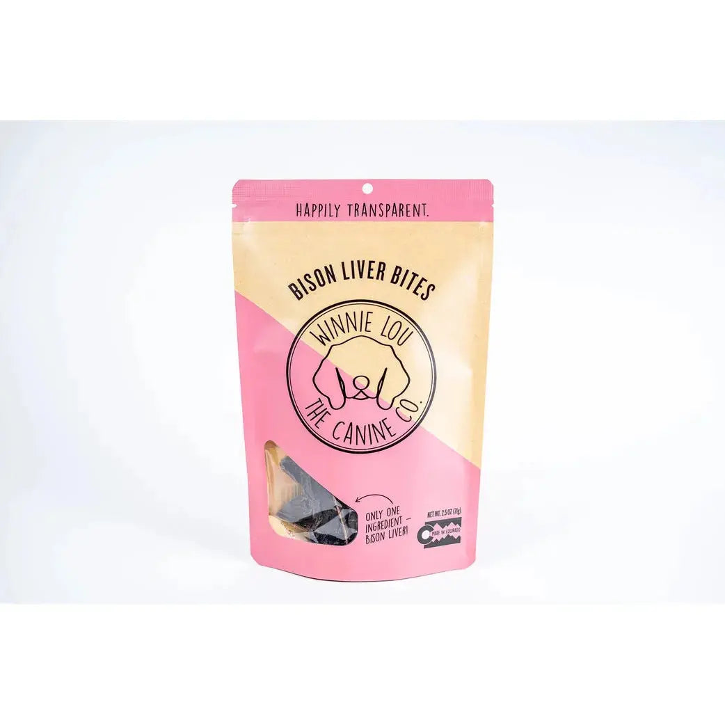 Winnie Lou Premium Single - Ingredient Bison Liver Bites as Delectable Dog Treats
