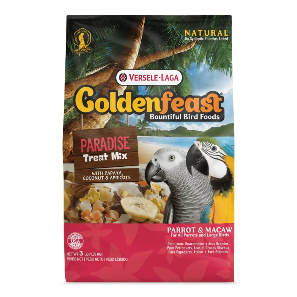 Goldenfeast Premium Paradise Treat Mix for Birds - A Global Delight of Dried Fruits, Nuts, Seeds, and Grains