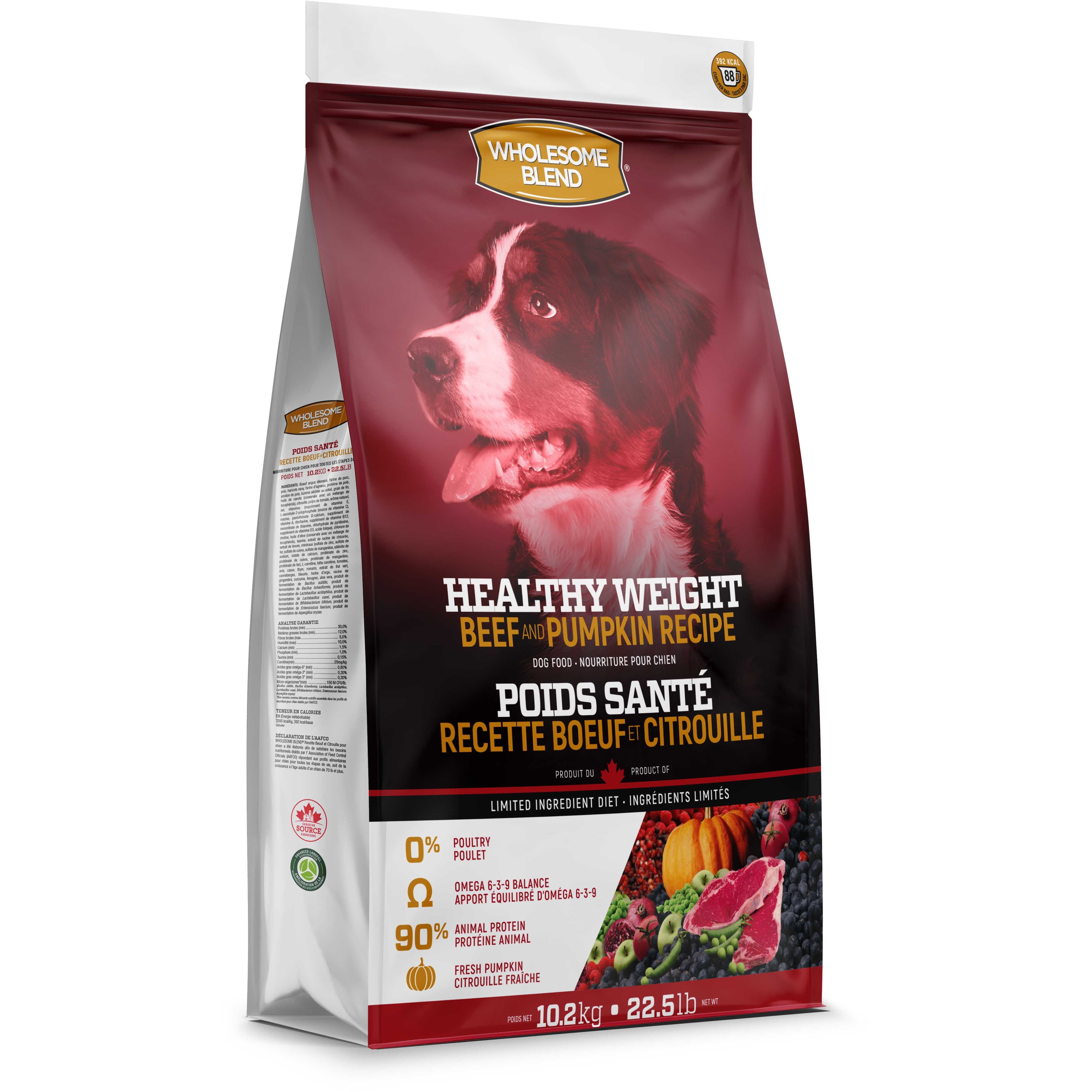 Wholesome Canadian Beef & Pumpkin Dry Dog Food for Healthy Weight