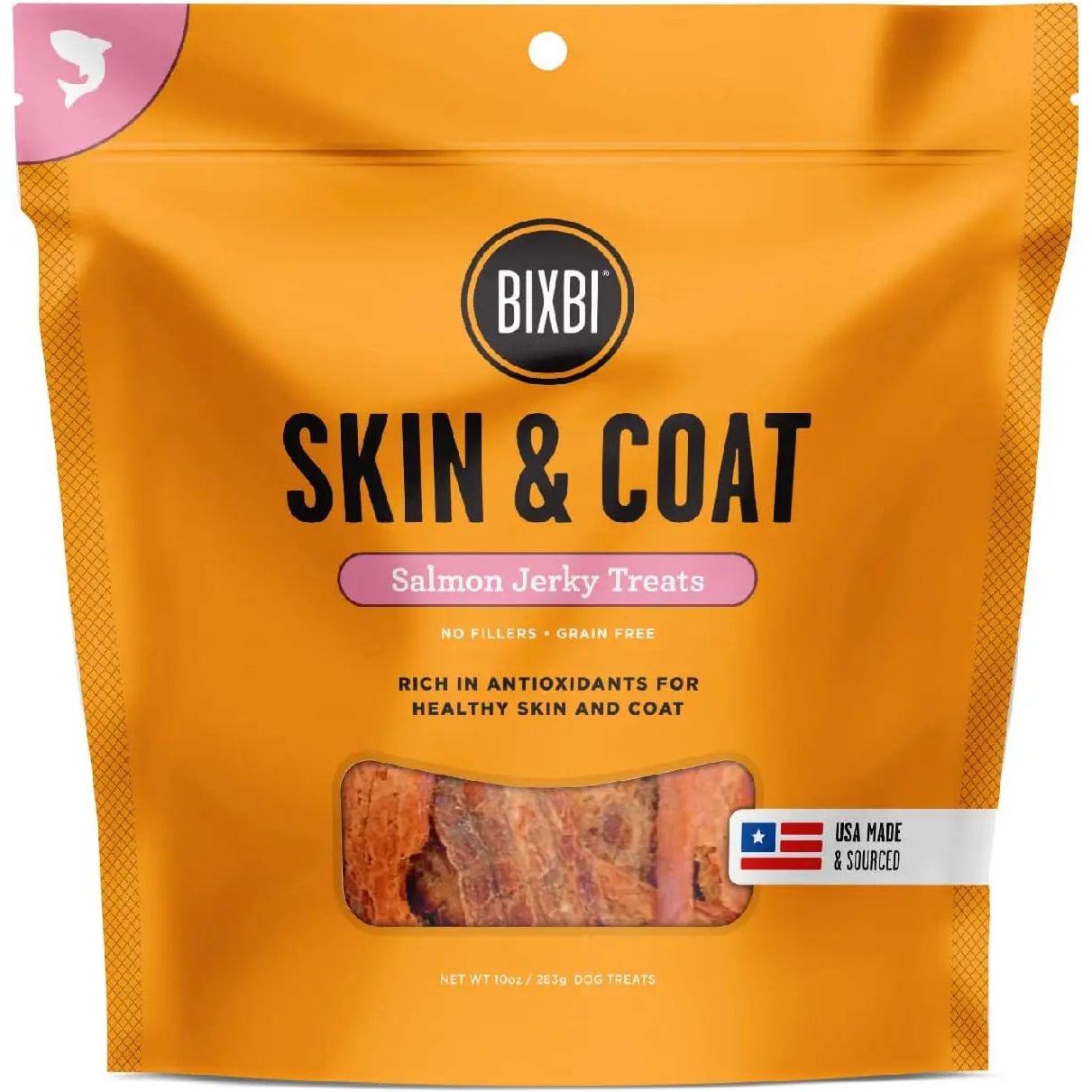 BIXBI Premium Grass - Fed Beef Jerky Dog Treats for Healthy Skin & Coat