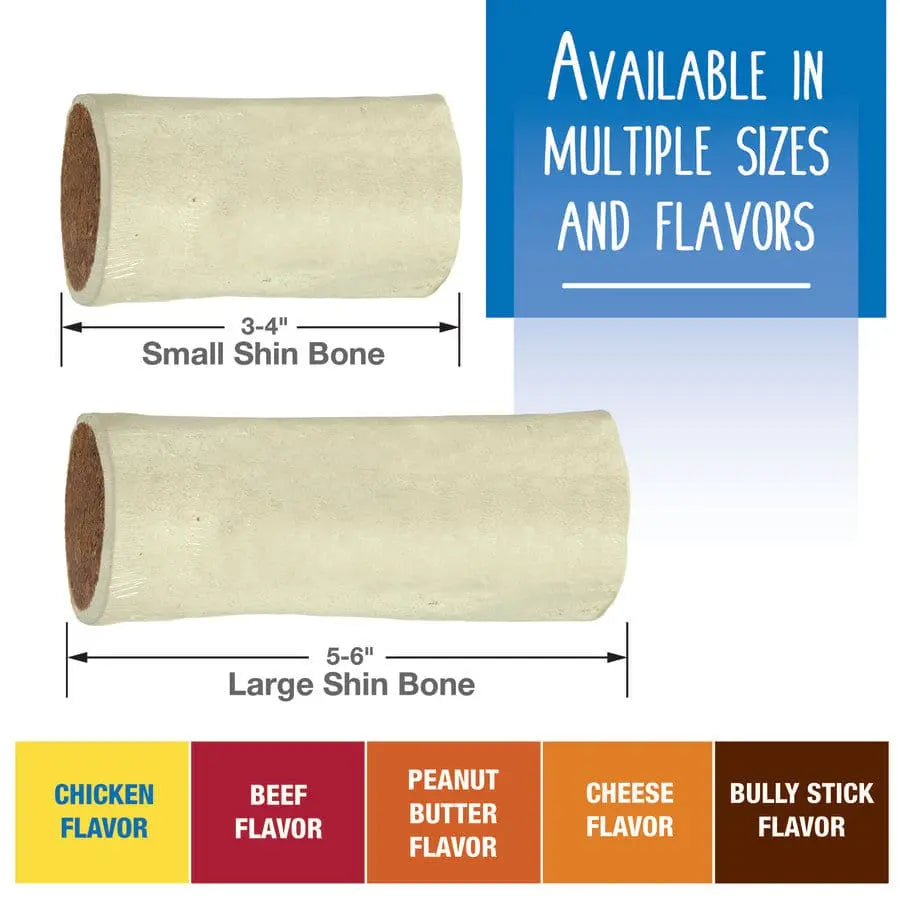 High - Quality Cadet Beef - Stuffed Shin Bone Chew Toy for Canine Companions