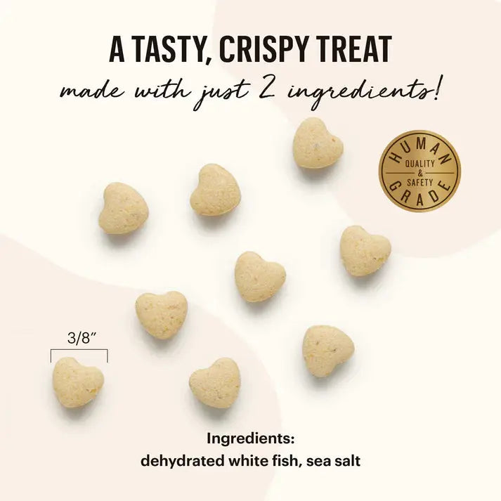 The Honest Kitchen Smittens Dehydrated Bites - Premium Natural White Fish Recipe Cat Treats, 1.5 Ounce Pack