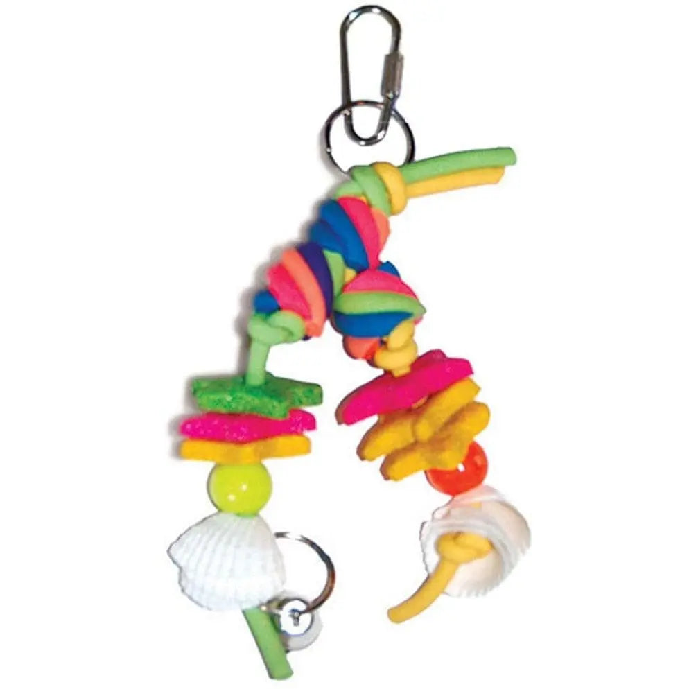 Colorful Multi - Colored Bird Toy, 8 inches in Length, Suitable for Small Birds