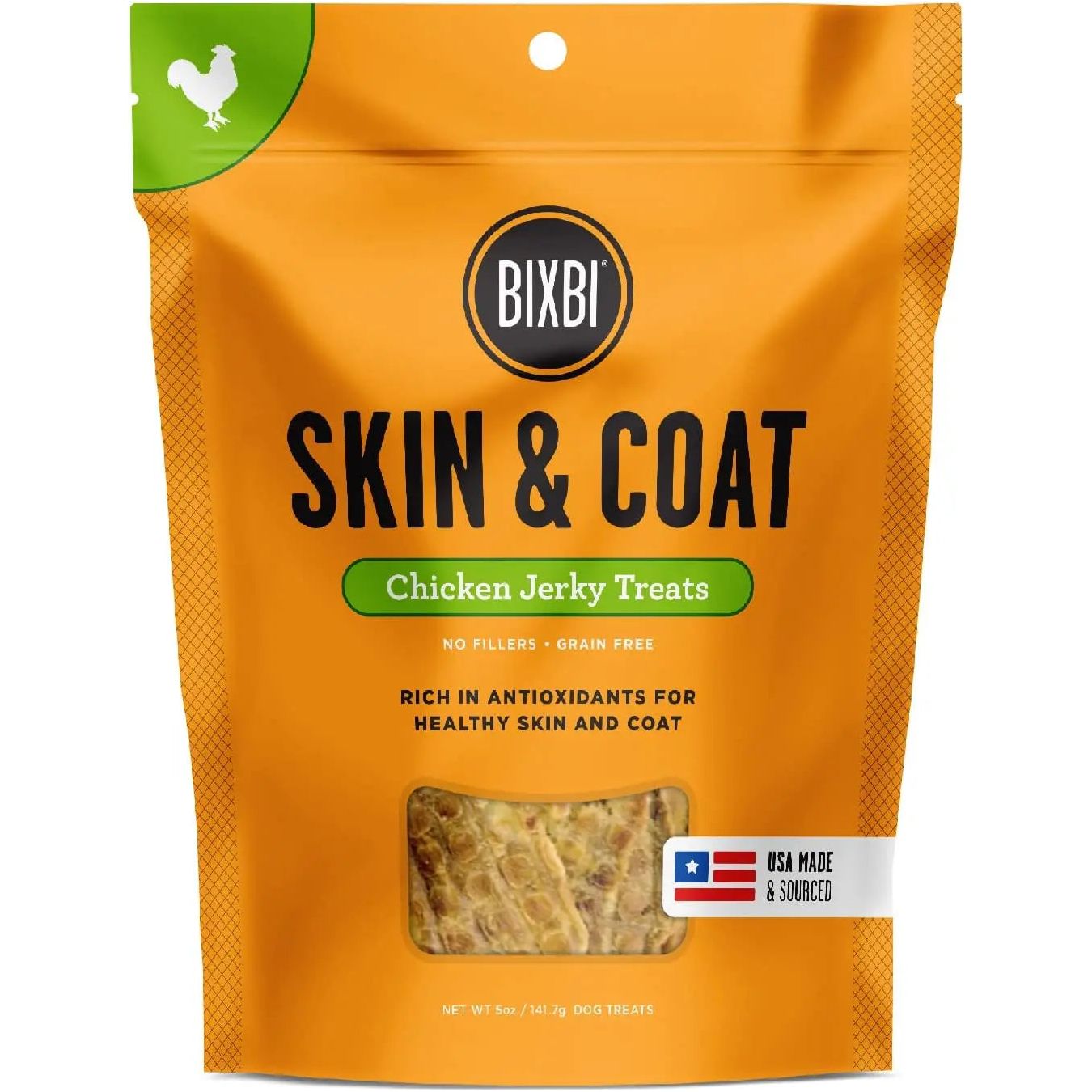 BIXBI Premium Grass - Fed Beef Jerky Dog Treats for Healthy Skin & Coat