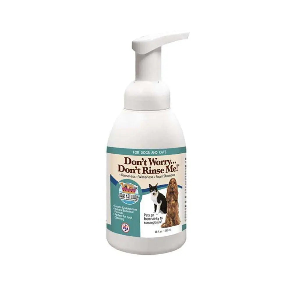 Ark Naturals® 18 Oz Rinseless and Waterless Foam Shampoo for Cats and Dogs - Don't Worry Don't Rinse Me!