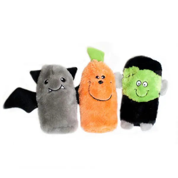 ZippyPaws Halloween-themed Squeaky Dog Toys - Squeakie Buddies Set for Small Dogs