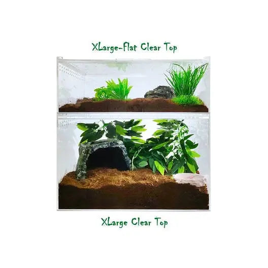 Extra Large Clear Acrylic Reptile Breeding Terrarium Cage with Transparent Top