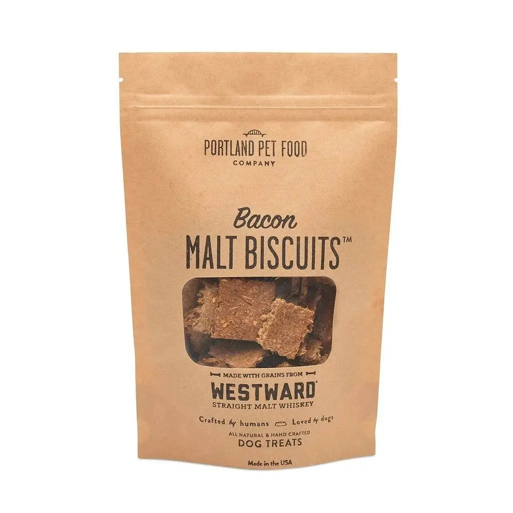 Portland Pet Food Company Premium Malt and Bacon Flavored Dog Biscuit Treats