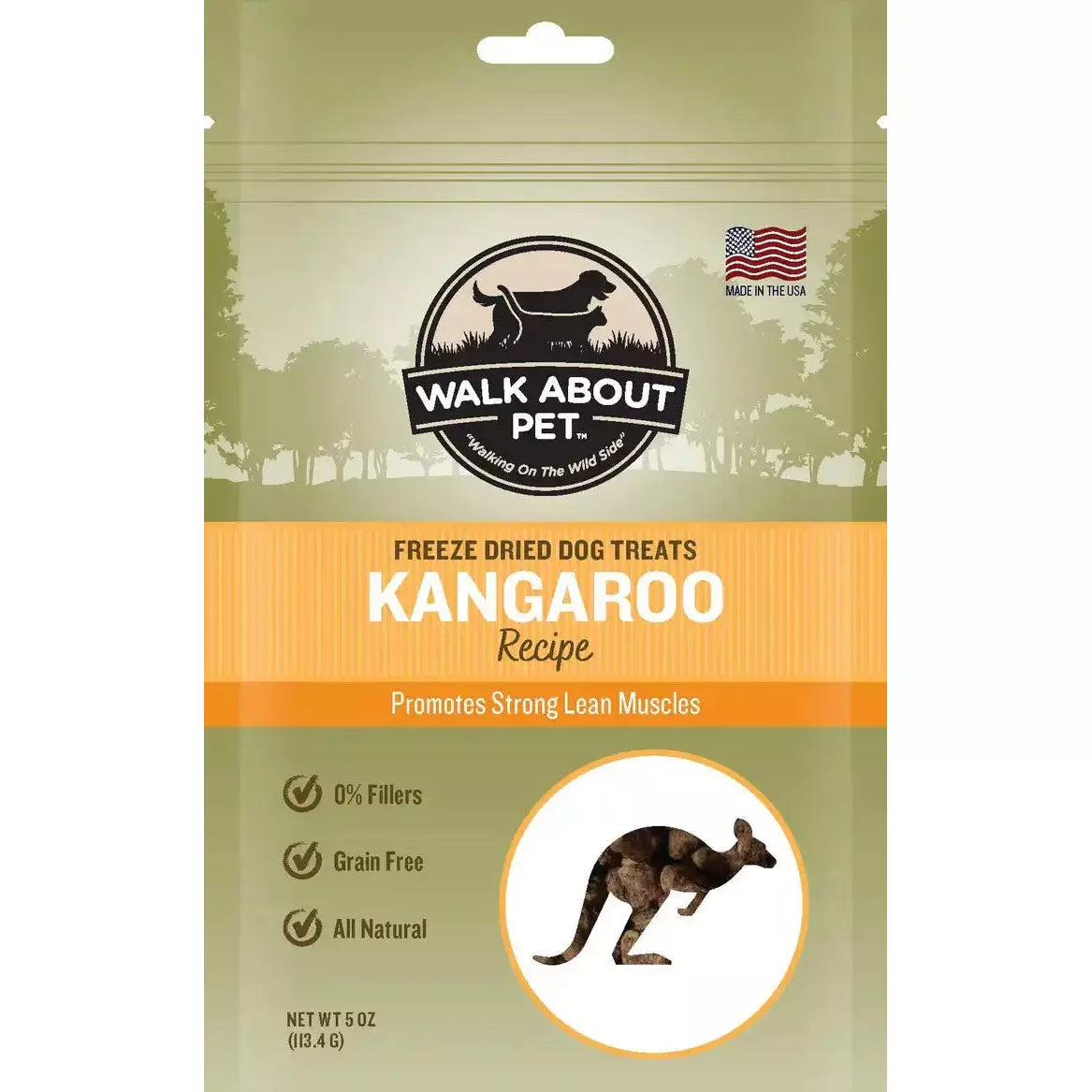 Walk About Premium Quality Freeze Dried Dog Treats Made from Australian Wild Kangaroo