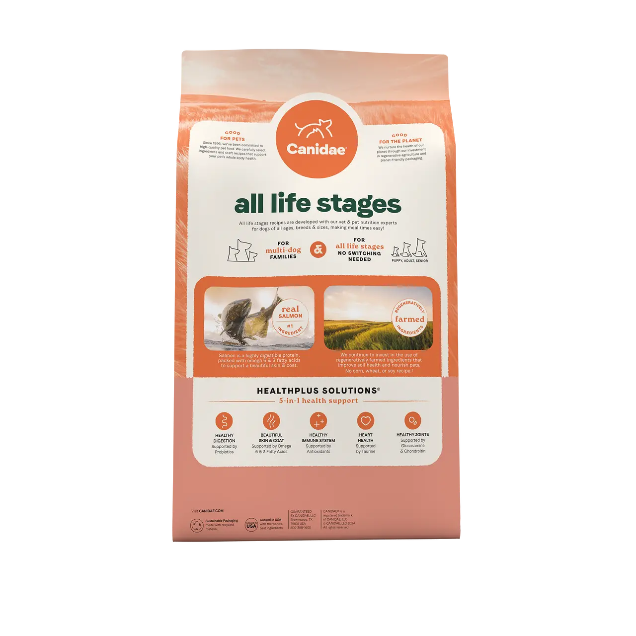 Premium All Life Stages Dry Dog Food with Real Salmon and Ancient Grains