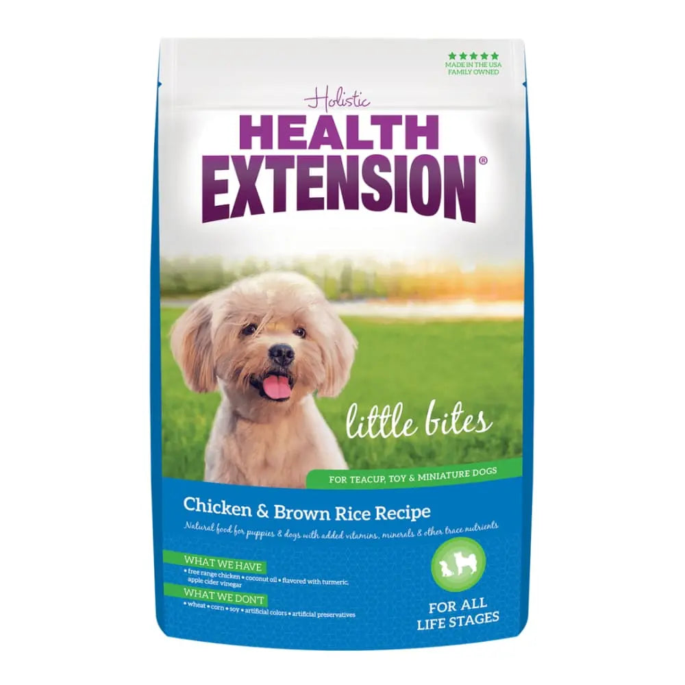 Health Extension Small - Sized Chicken & Brown Rice Recipe Dry Dog Food for Teacup, Toy, and Miniature Dogs