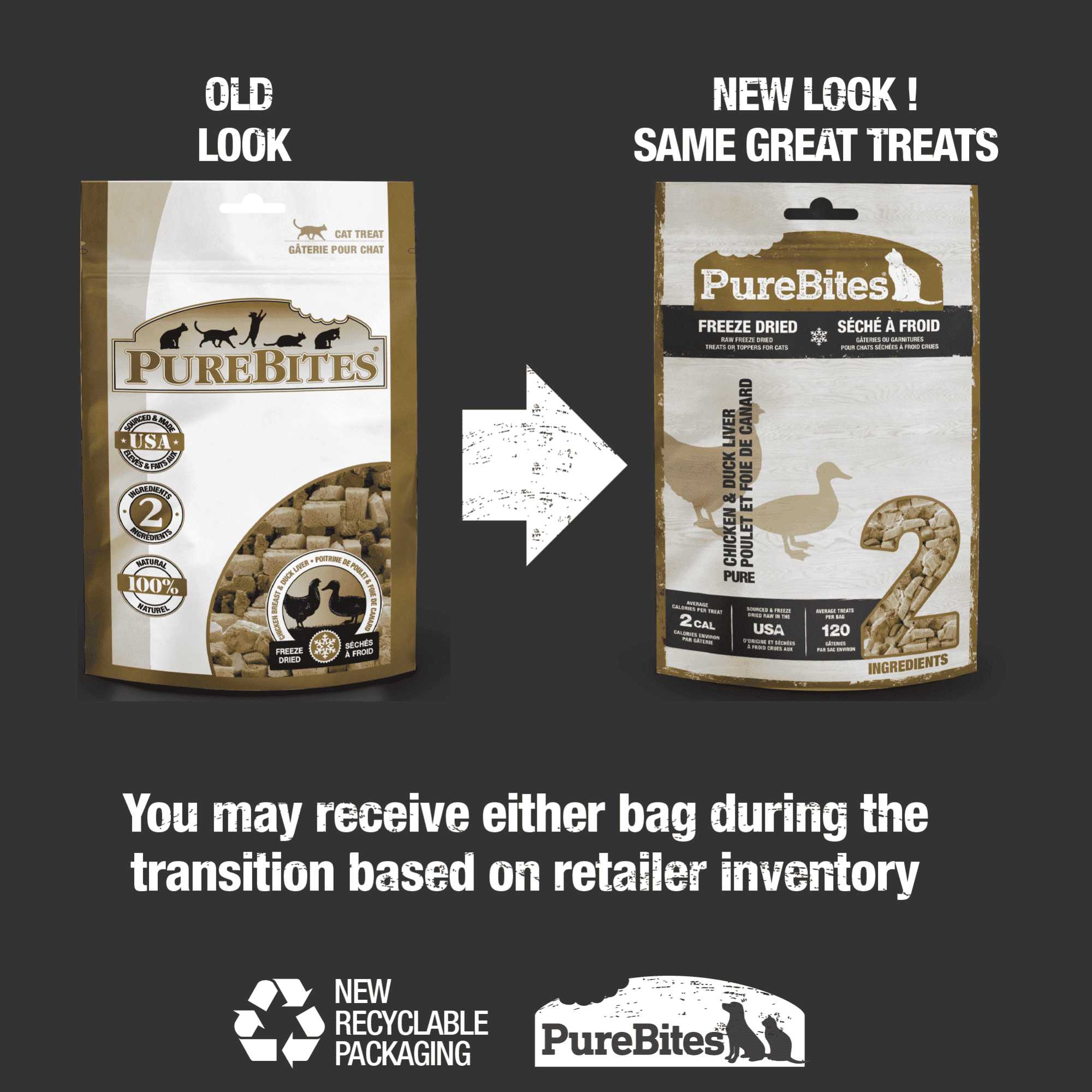 PureBites 1.05 oz Freeze - Dried Cat Treats: Chicken Breast & Duck Liver Delight