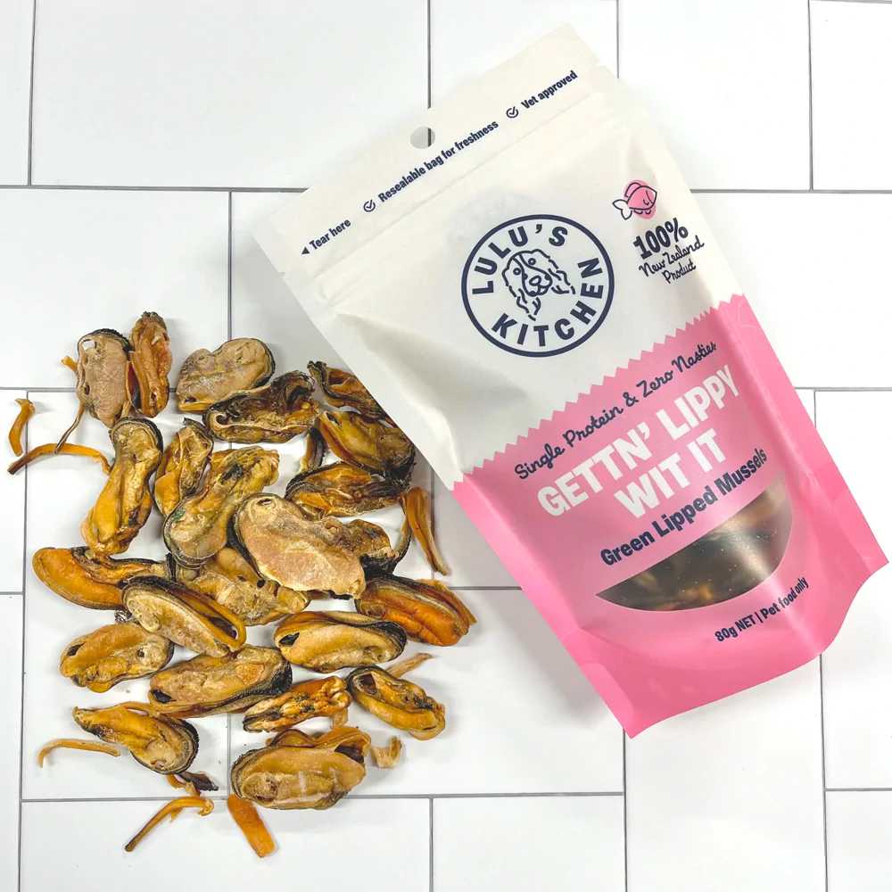 Lulu's Kitchen Premium Green Lipped Mussels Dog Treats - A Nutritious Delight for Your Furry Friend
