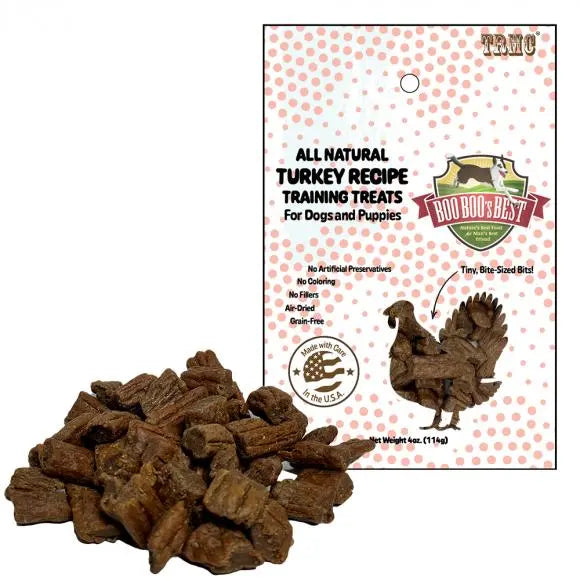 Boo Boo's Premium 4oz Turkey Flavored Dog Training Treats - Ideal for Canine Training Sessions