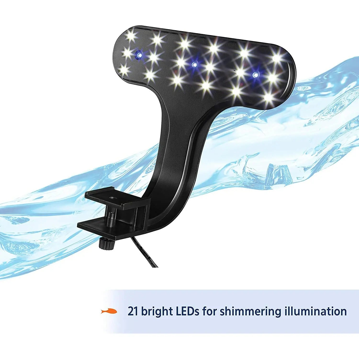 Aqueon® 8 X 7 X 4.75 Inch Clip-on Freshwater Aquarium LED Light with OptiBright MAX