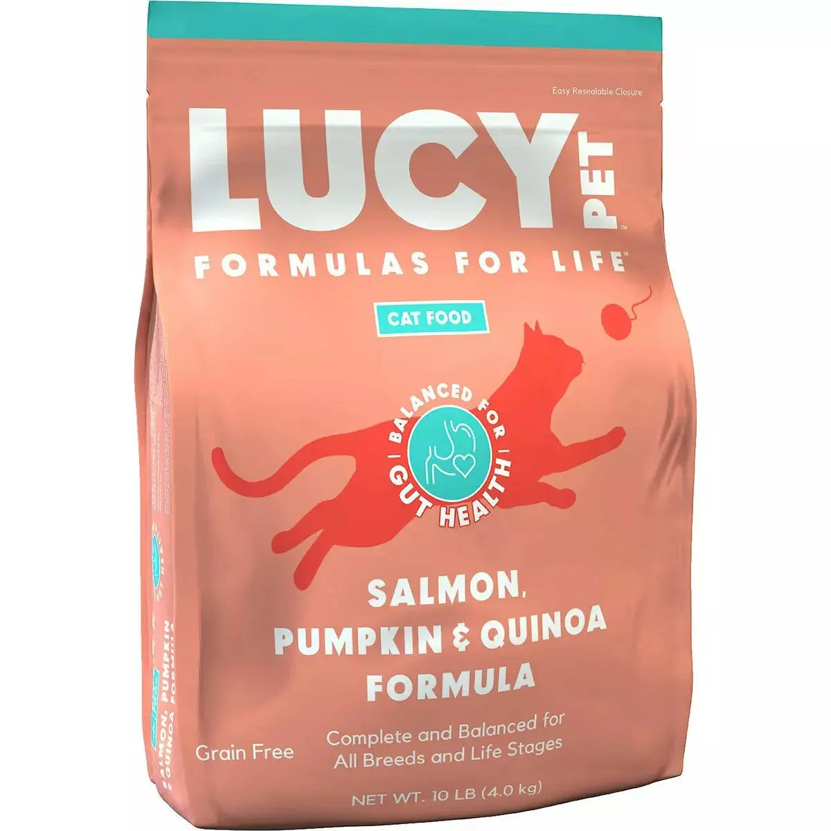 Lucy Pet Products Formulas for Life Premium Dry Cat Food with Wild Alaskan Salmon, Nutritious Pumpkin & High - Quality Quinoa