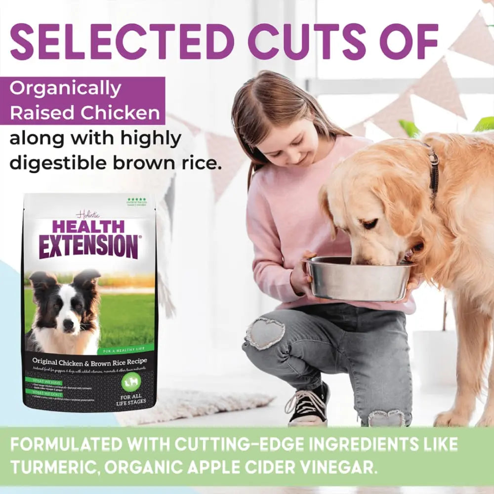 Health Extension Premium Chicken and Brown Rice Dog Food Recipe for All Life Stages