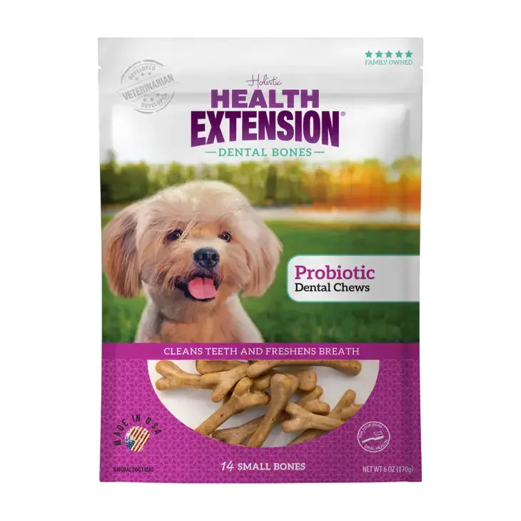 Health Extension Premium Probiotic Dental Bones for Dogs