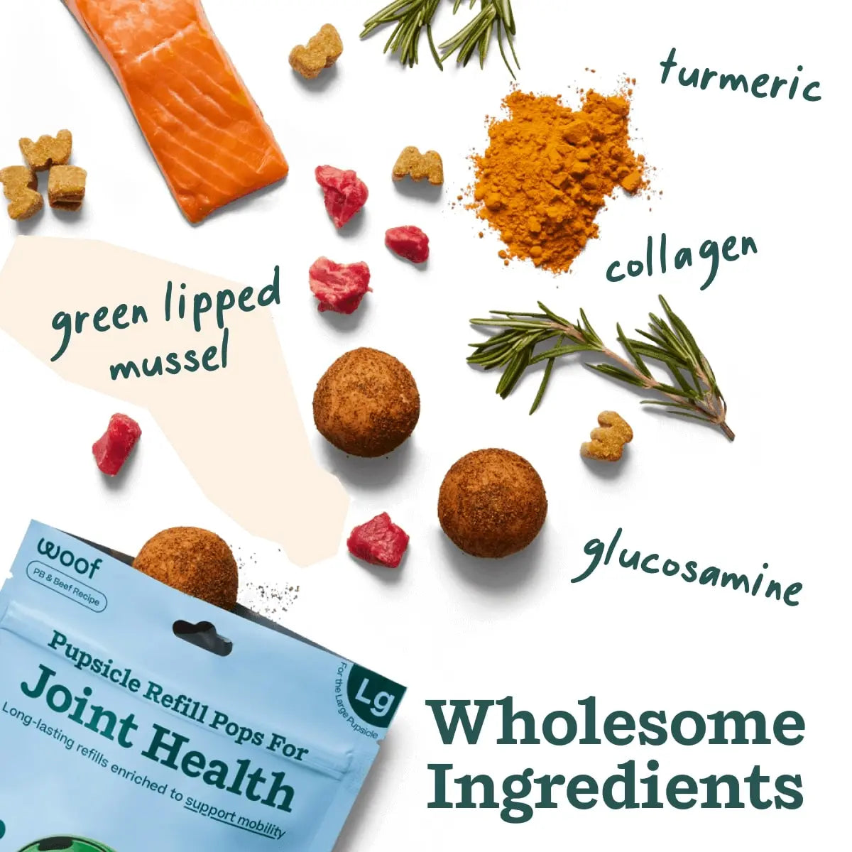 Woof Pupsicle Long - Lasting Hip & Joint Health Refill Dog Lickable Treats