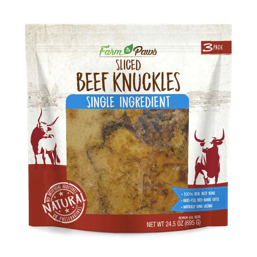 Cadet Farm to Paws Oven-Roasted Sliced Beef Knuckle Bones - Natural Long-Lasting Dog Chews