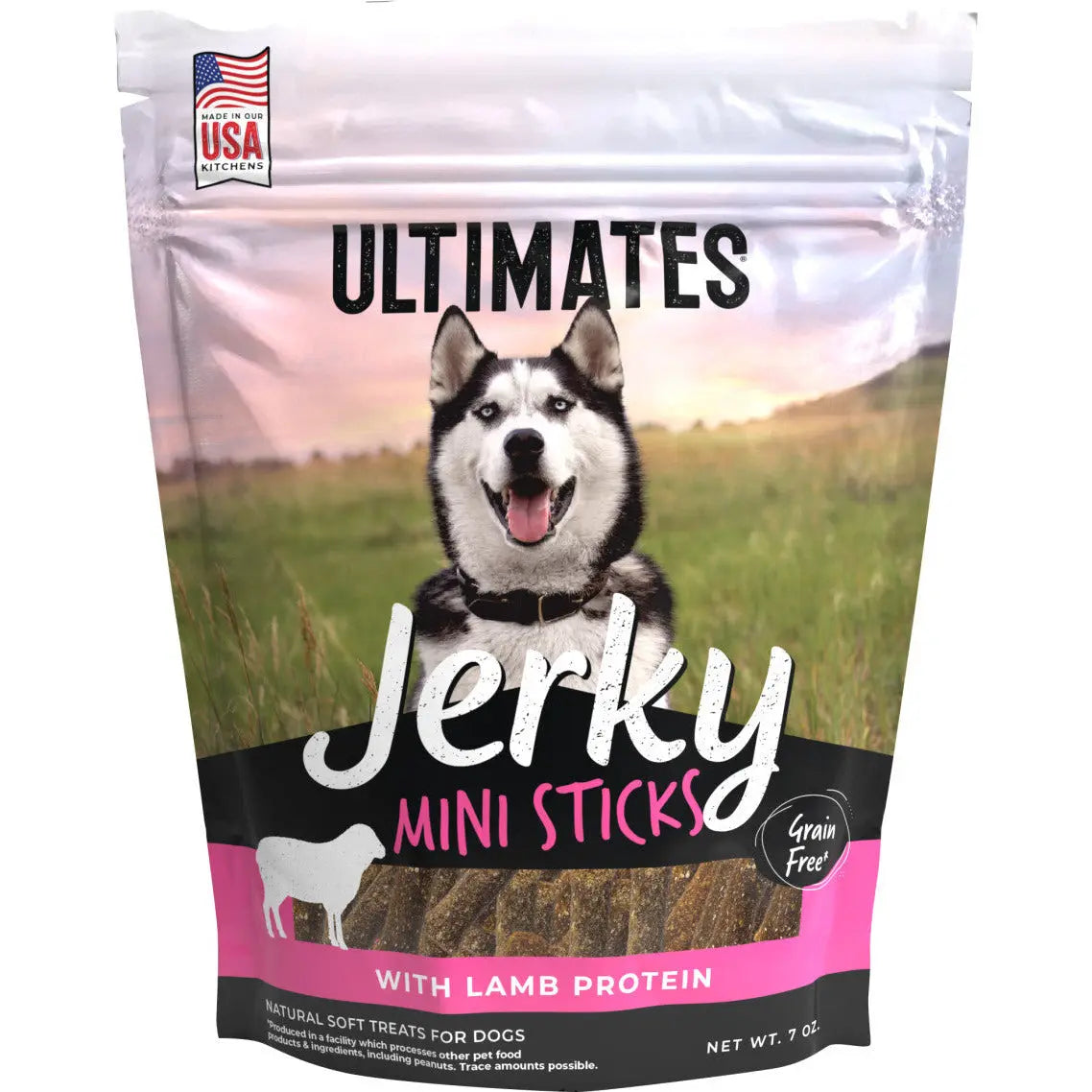 7 oz Ultimates Mini Lamb Jerky Sticks - Ideal Dog Treats