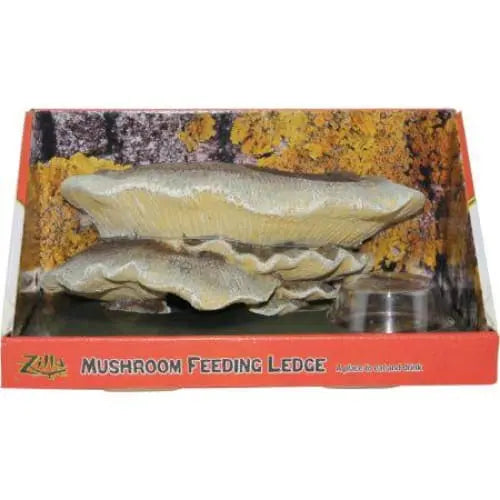 Zilla Realistic Mushroom-Style Reptile and Amphibian Feeding Ledge Decor