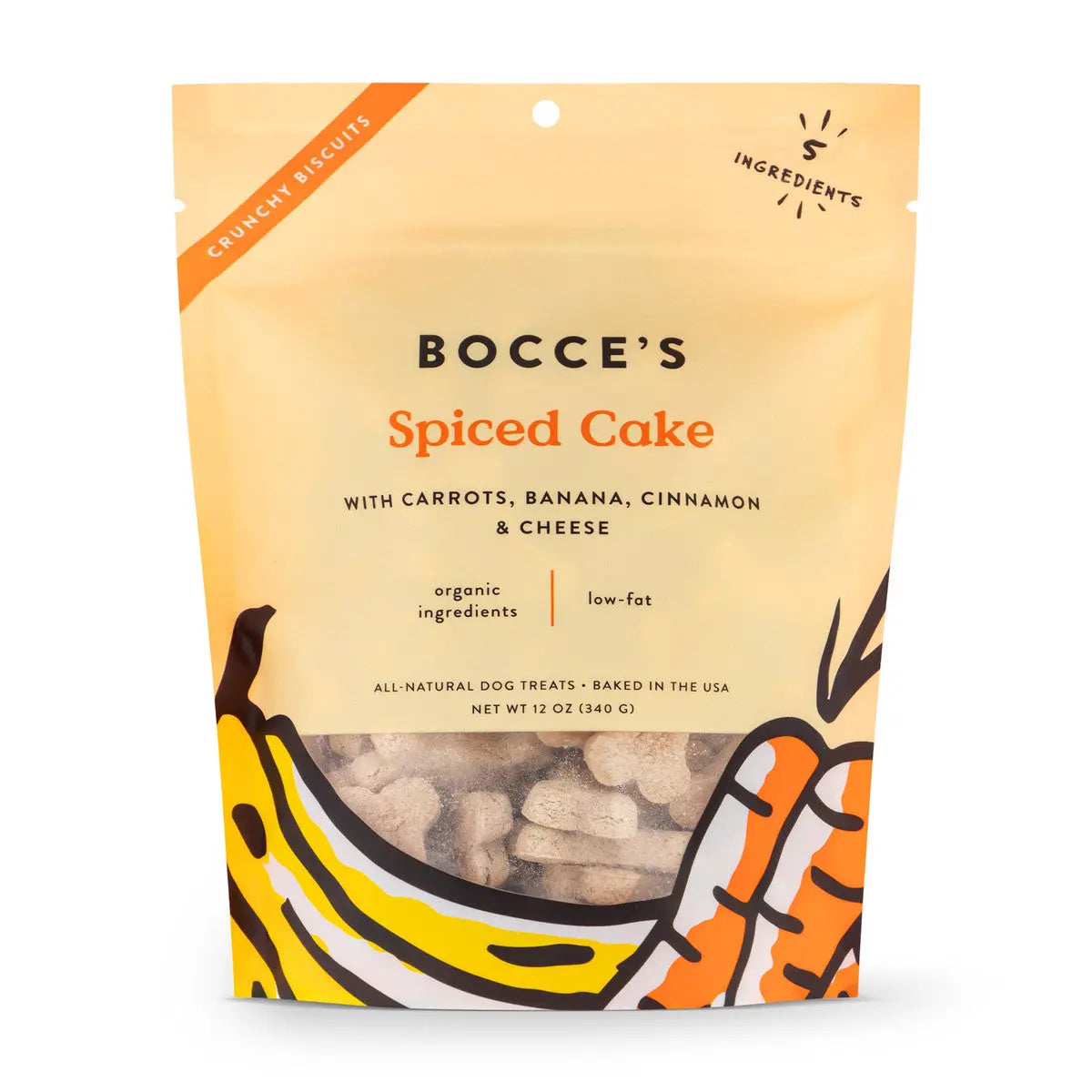 Bocce's Bakery Organic Small - Batch Dog Biscuit Treats with Peanut Butter & Apple