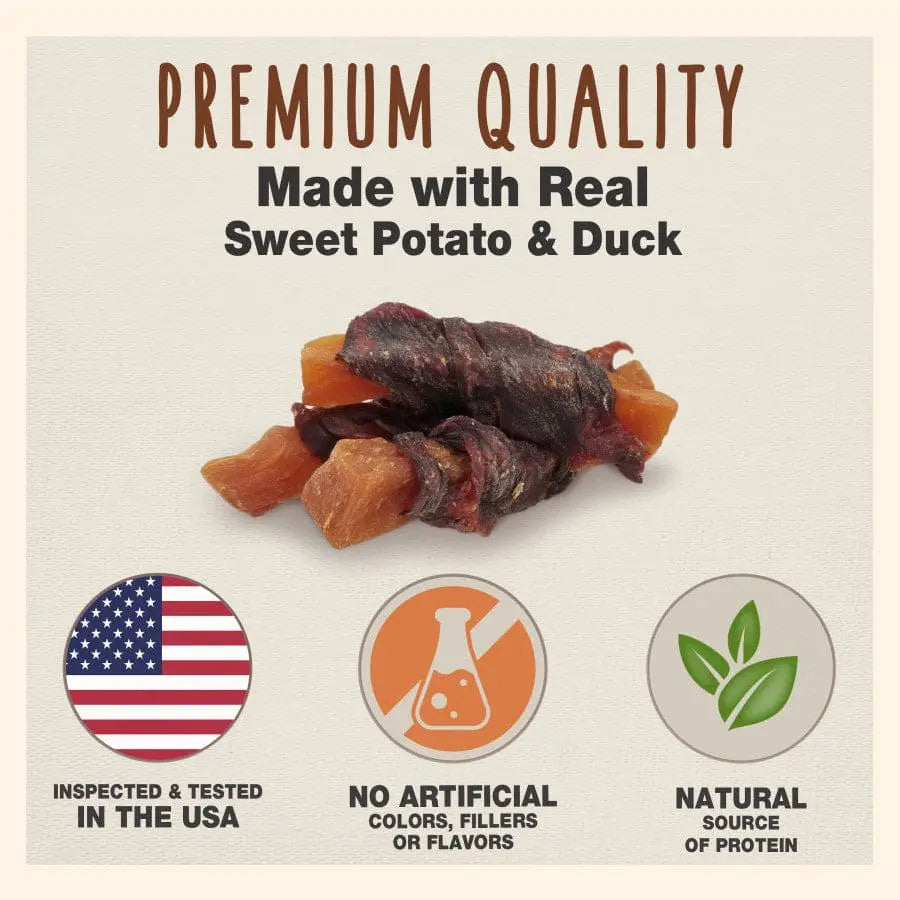 Cadet Gourmet High - Protein Duck & Sweet Potato Wrapped Dog Treats