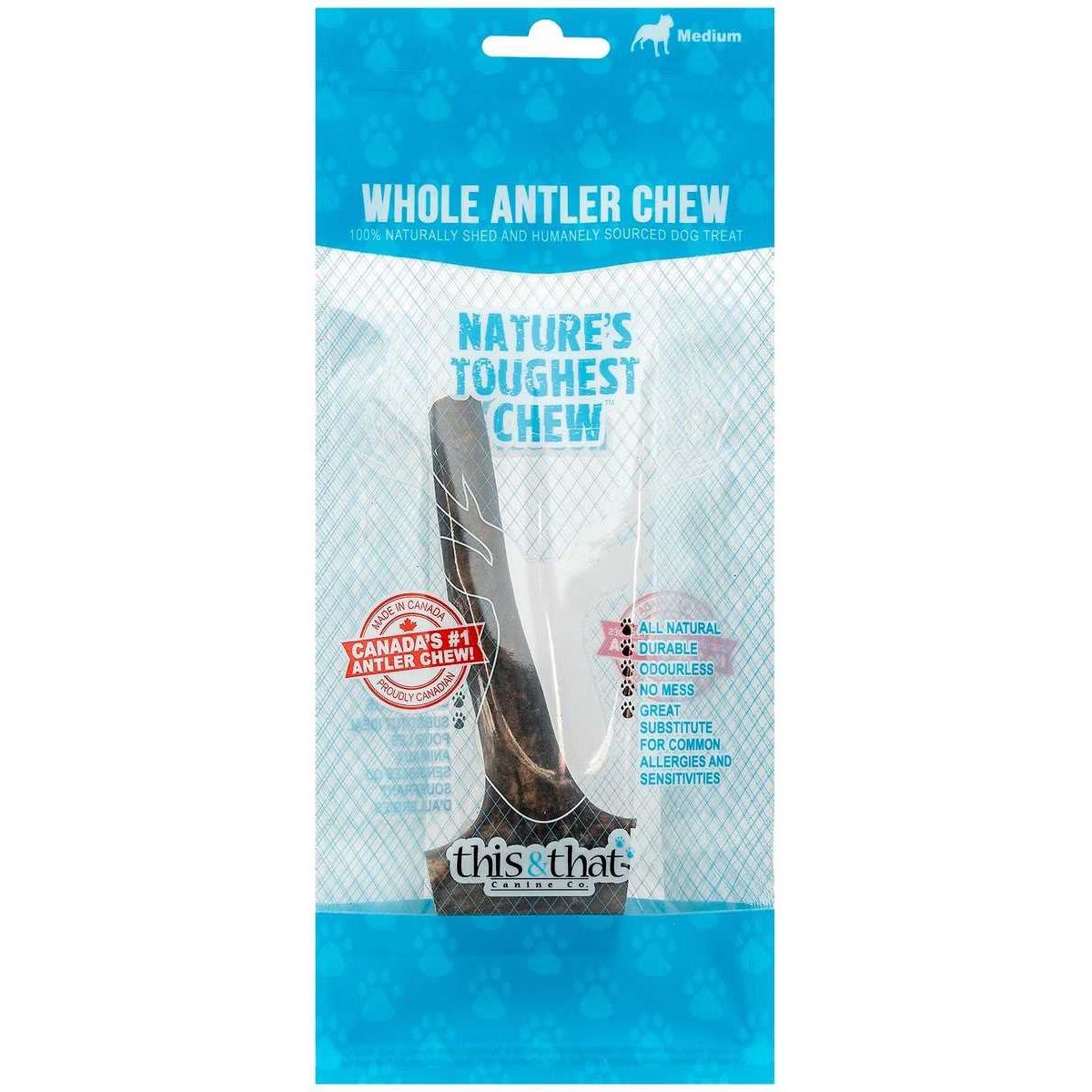 This & That's Top - Quality Premium Whole Elk Antler Chewing Dog Treat for Canine Companions