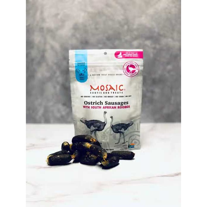 South African Rooibos - Infused Mosaic Ostrich Sausage Dog Treats