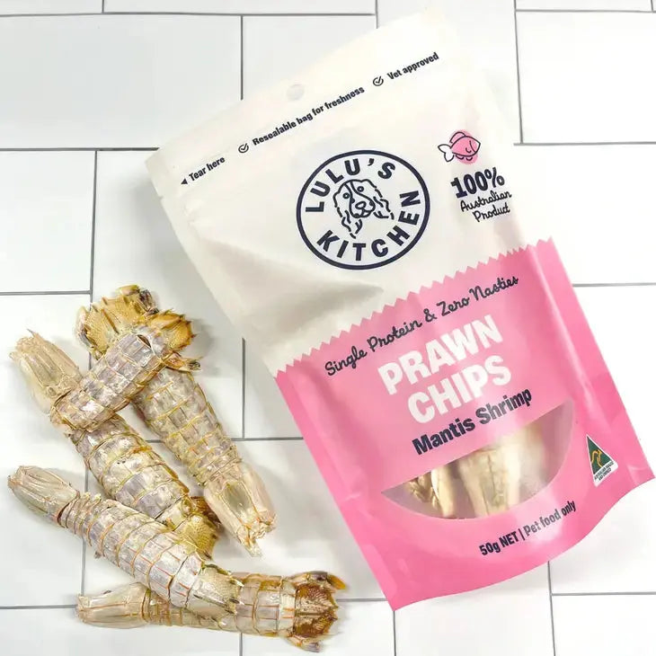 Lulu's Aussie Mantis Shrimp Prawn Chips - 5.6 oz Dog Treats