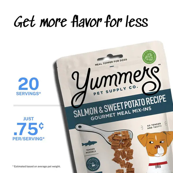 Yummers 5 oz. Gourmet Salmon & Sweet Potato Recipe Dog Food Topper