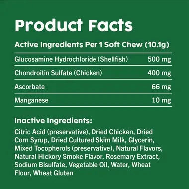 Greenies Chicken - Flavored Hip & Joint Dog Supplements for Active Adults & Seniors