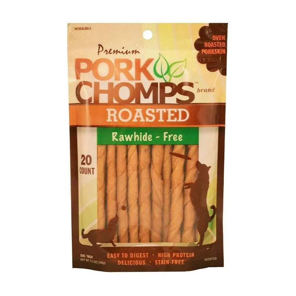 Porky Flavored Roasted Small Twisted Dog Treats - 20 Pieces