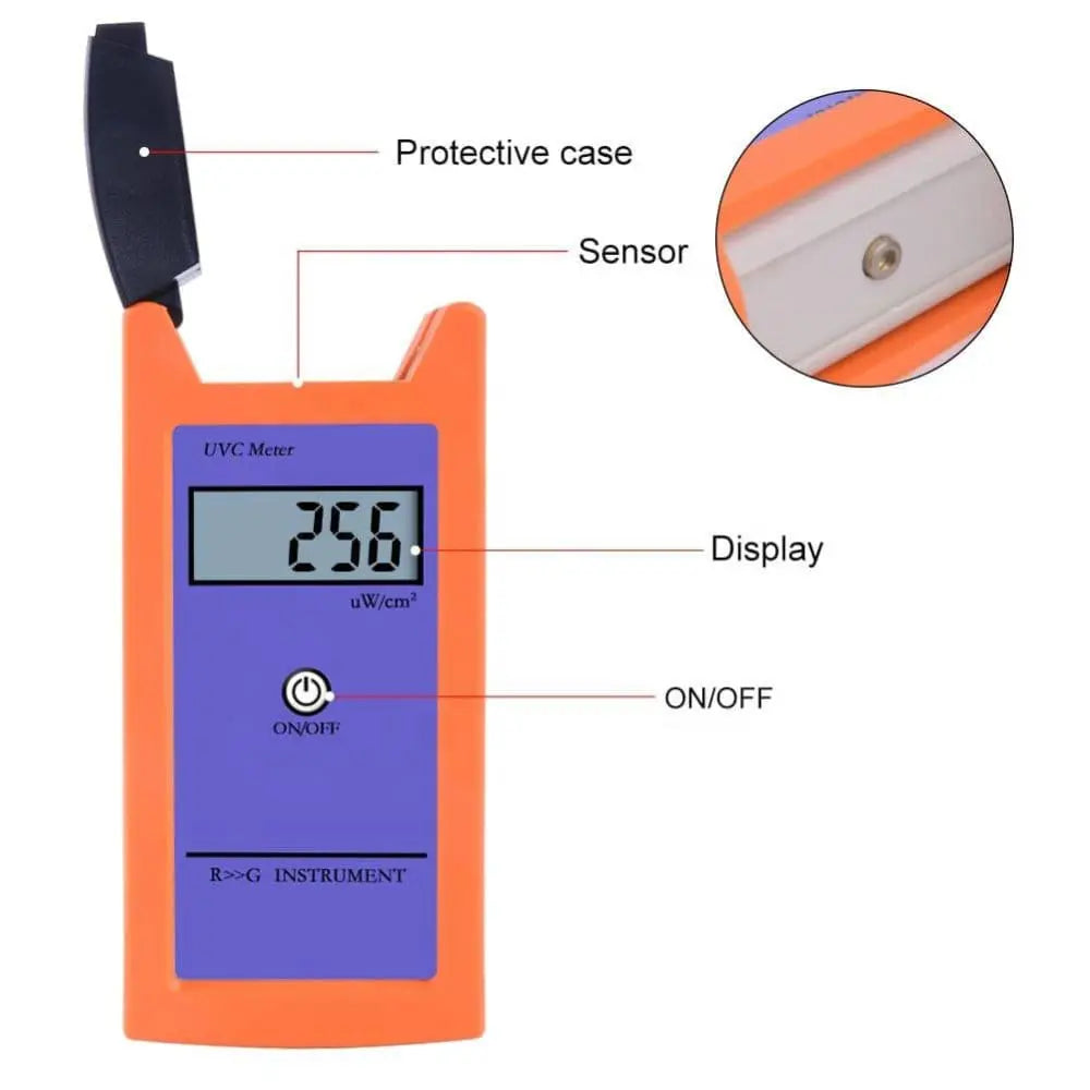 Professional Handheld UV Radiation Meter for UVC Luminosity Measurement in Terrariums