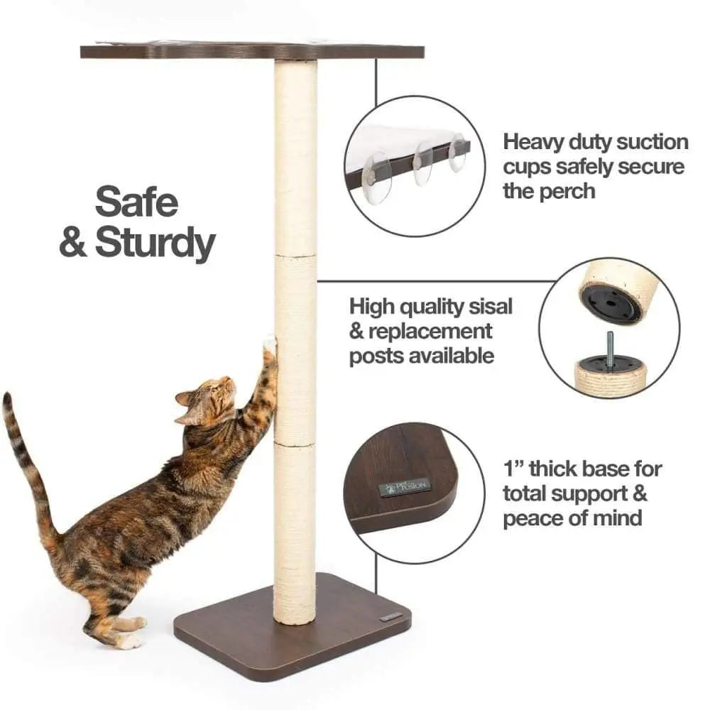 45-Inch Tall Ultimate Cat Window Perch, Climber, and Cat Tree