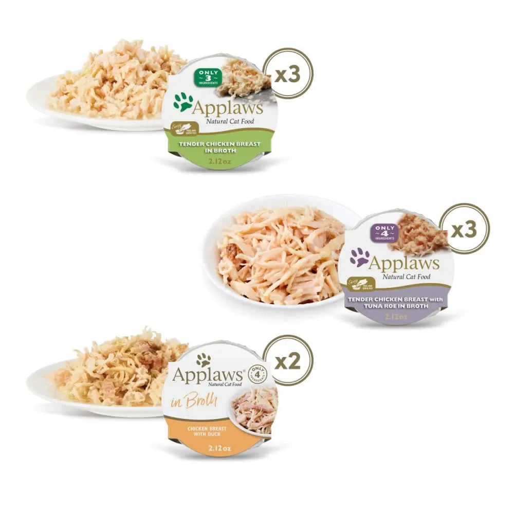 Applaws 8-Pack Natural Wet Cat Food Pot - Chicken Variety Selection (8 x 2.12oz)