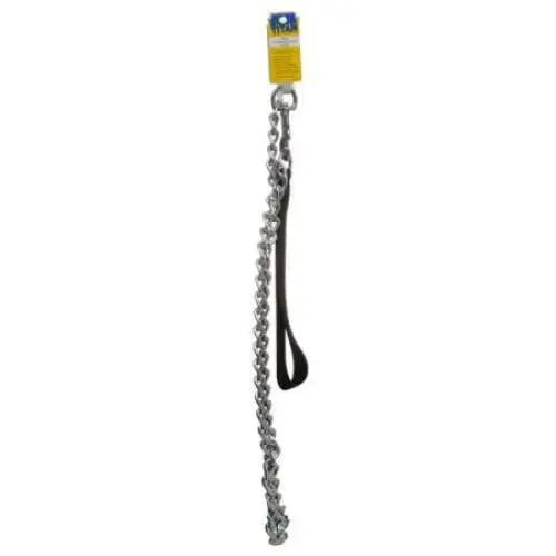 Black Coastal Titan Argon-Welded Chrome-Plated Chain Lead with Comfortable Nylon Handle