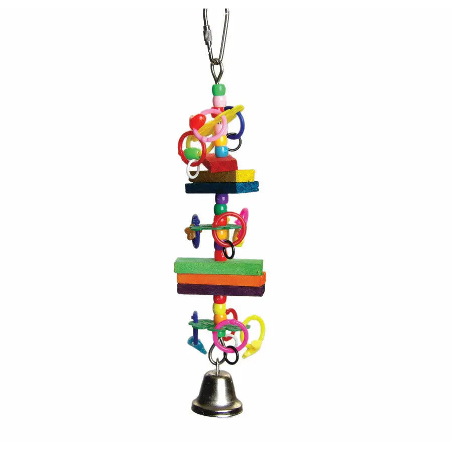 A & E Brand Cages Decorative Beads and Colorful Blocks Bird Entertainment Toy