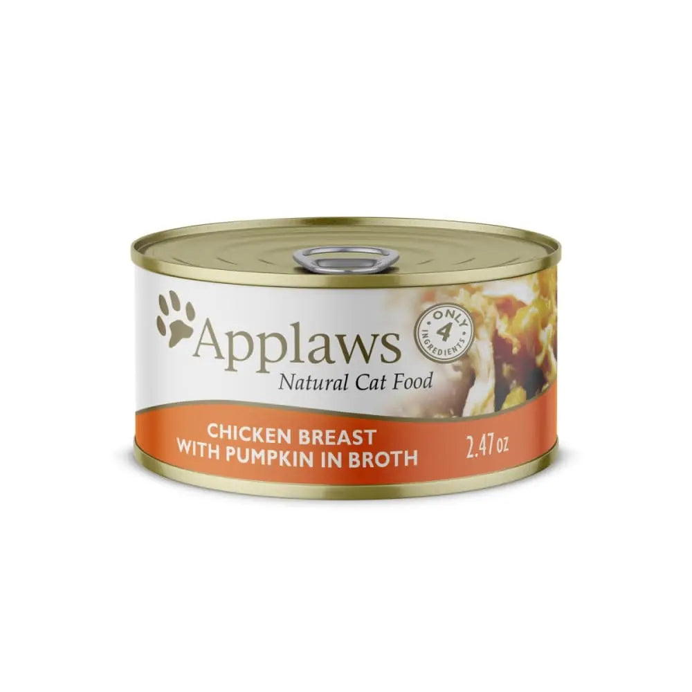 Applaws Natural Wet Cat Food: Chicken Breast & Pumpkin in Broth, 24 Cans per Case